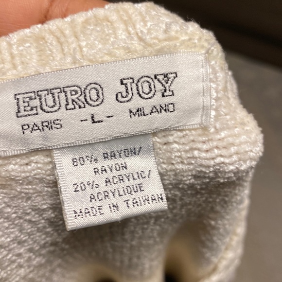 NWOT EURO JOY PARIS -L- MILANO WOMEN SWEATER SIZE L - Picture 3 of 7